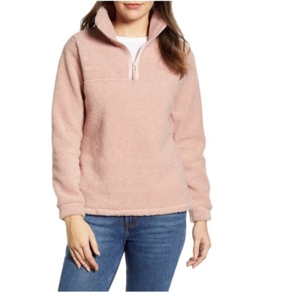 Caslon Quarter Zip Fleece Pullover - Picture 1 of 8